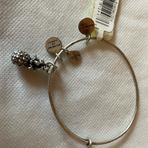 Alex and Ani silver finish; pineapple charm. Pineapples represent welcome. - Picture 2 of 4